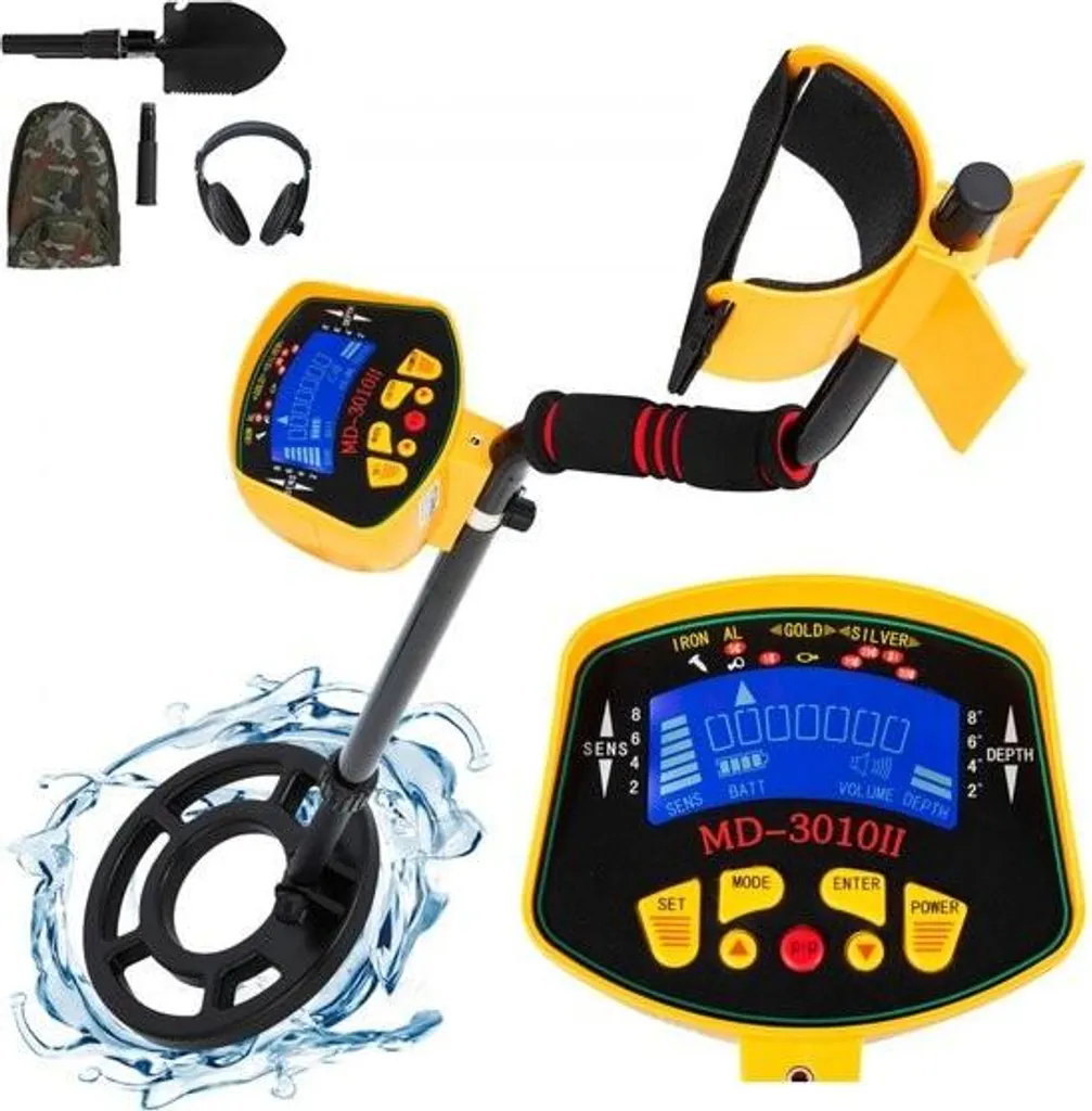 Détecteur de métaux ergonomique 102-130 cm pour éviter le mal de dos