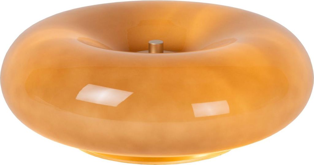 Tischlampe Metall Glas G9 D: 295 cm rund 10.5 cm hoch in Messing Taupe 3-flammig Retro Design
