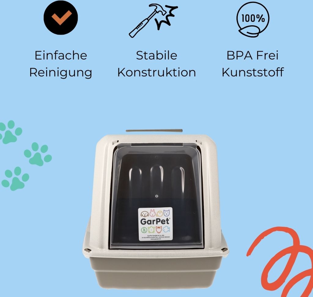 Katzenklo mit Deckel Katzentoilette XXL  große Katzenklo Produktbild 5