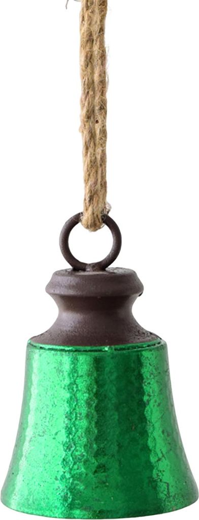 Weihnachtsglocken-Ornament, rustikales Eisen-Schellenglöckchen, Weihnachts-Hängedekoration für Weihnachtsbaum, Türdekoration