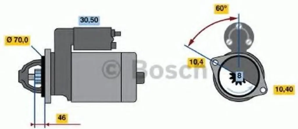 Démarreur Bosch 0986017541 pour Nissan : Idéal pour vos Trajets Quotidiens