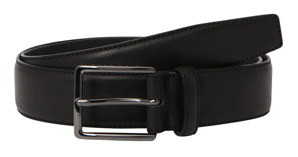Cintura Bugatti Uomo Pelle Nera 35mm - Accessorio Business Cow Leather
