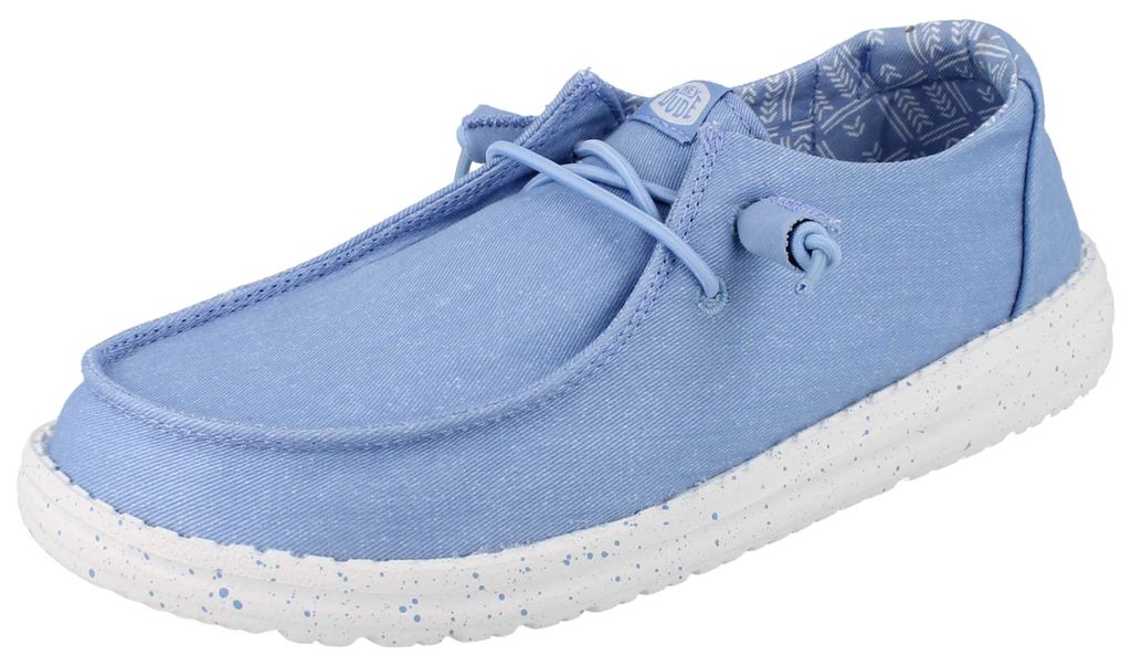 HEY DUDE Wendy Stretch Canvas Damen Slipper blau Textil - Produktbild 