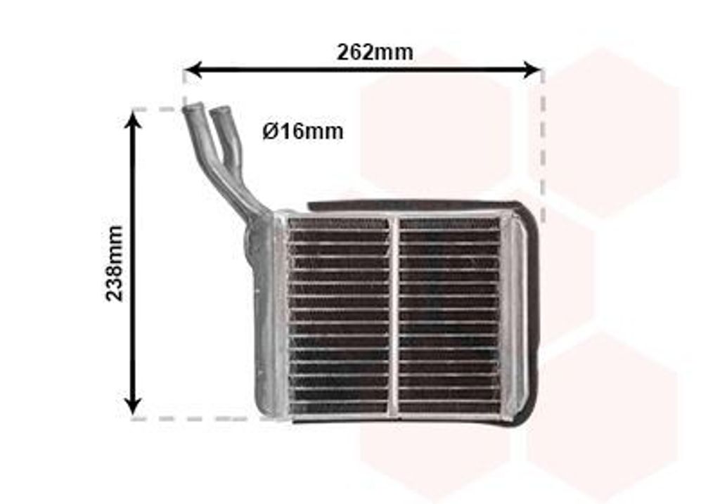 VAN WEZEL 37006205 Wärmetauscher Innenraumheizung Kühler für OPEL Frontera A SUV (U92) Frontera A Sport SUV Cabrio (U92)