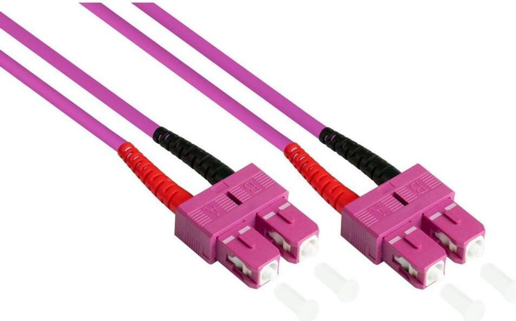 SO-33077 - Patchkabel LWL Duplex OM4 (Multimode, 50125) SCSC, LSZH, 10m