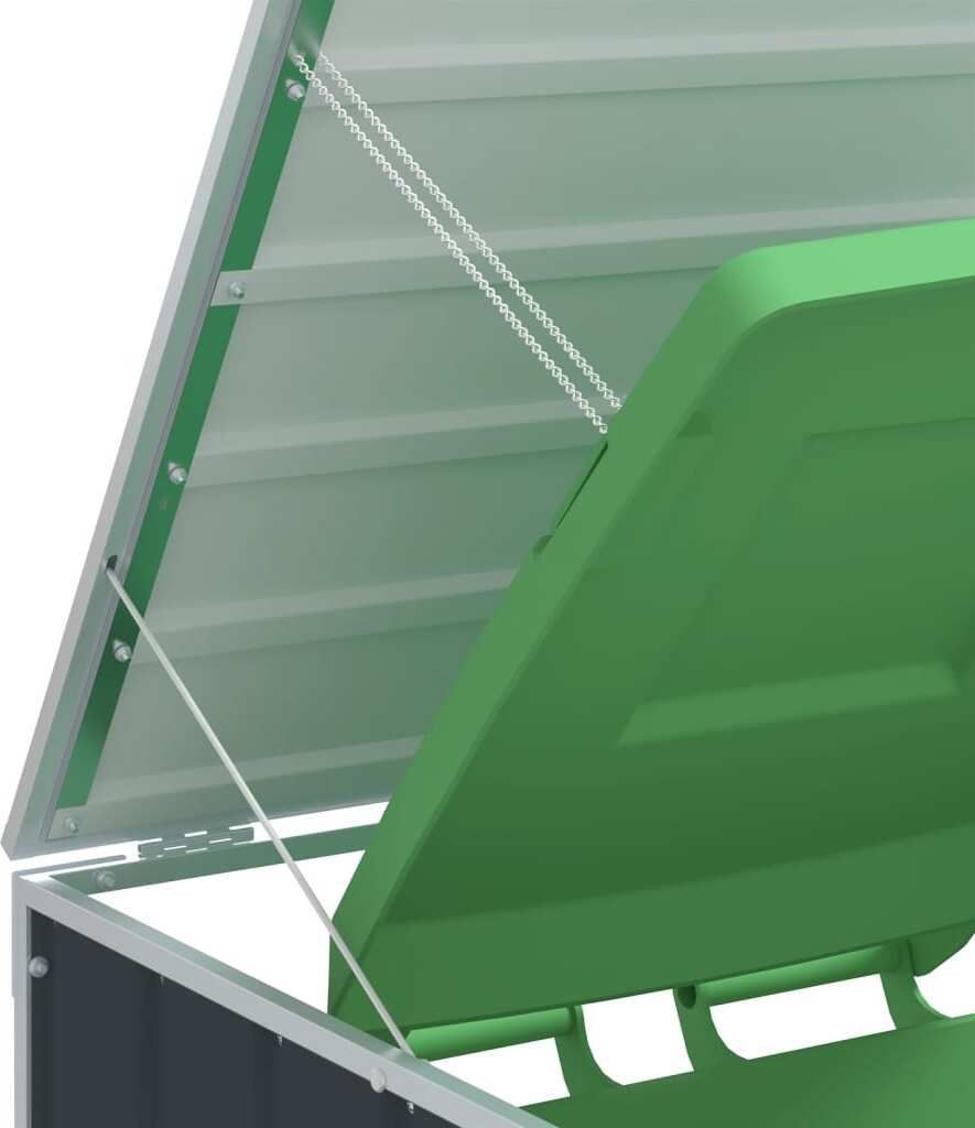 vidaXL Box na odpadky pre 2 tony antracit 144x81x113 cm Obrázok produktu 1