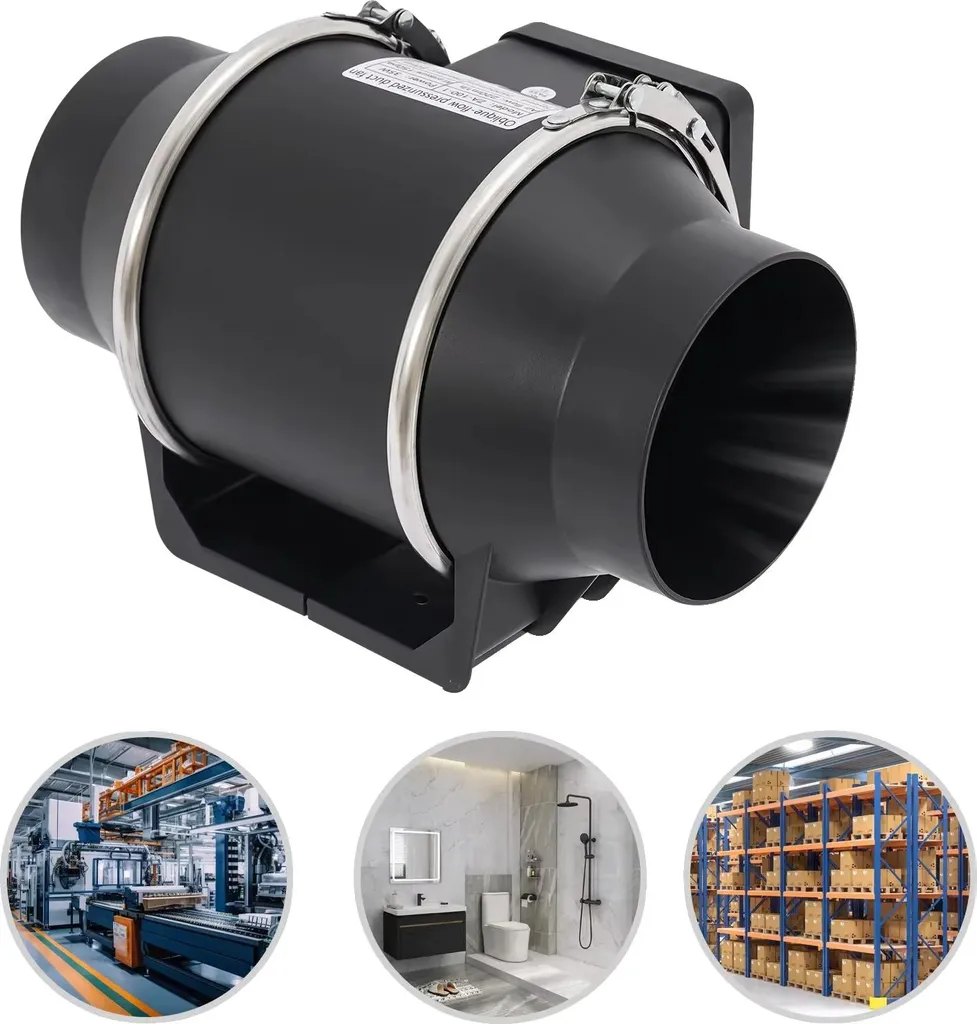 Extracteur d'air noir haute performance V-MAX 100mm ultra silencieux