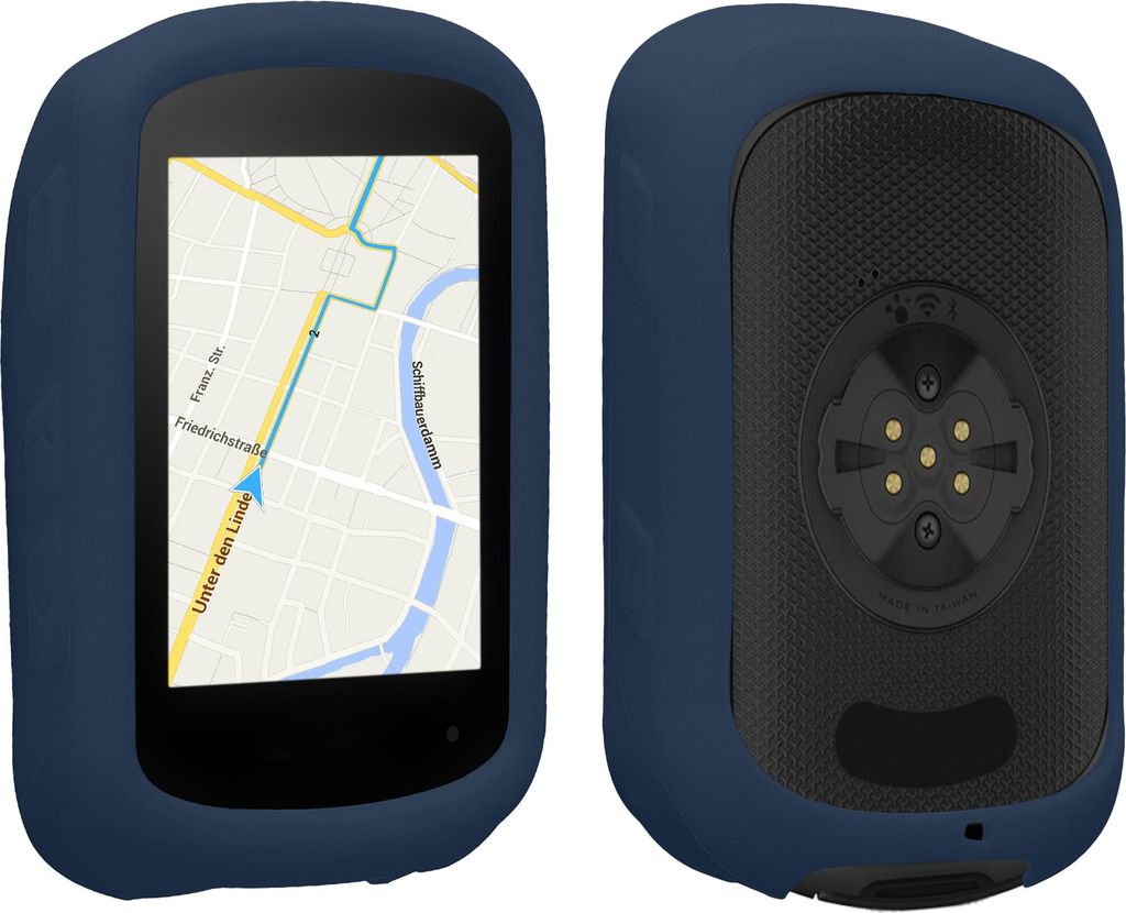 kwmobile Hülle kompatibel mit Garmin Edge 840 / Edge 540 - Silikon GPS Fahrrad Case Schutzhülle - in Dunkelblau