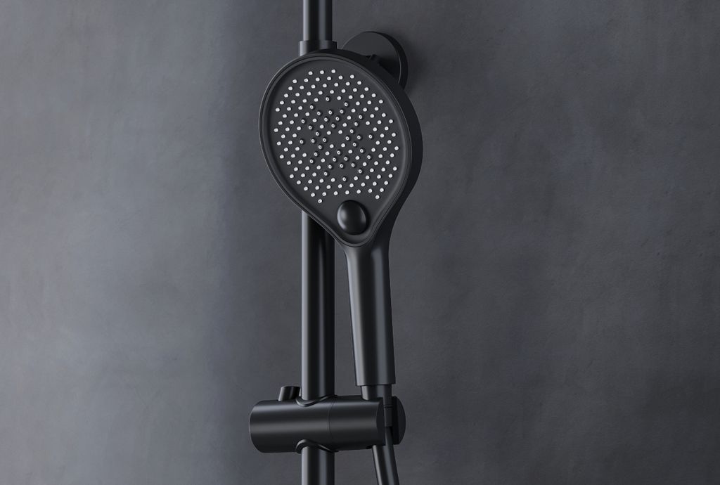 Handbrause HB153R - ABS - rund - Anti-Kalk - 3 Strahlarten, Produktbild 
