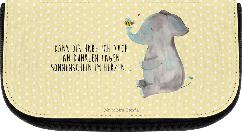 Mr. & Mrs. Panda Kulturbeutel Elefant Biene - Gelb Pastell Produktbild 