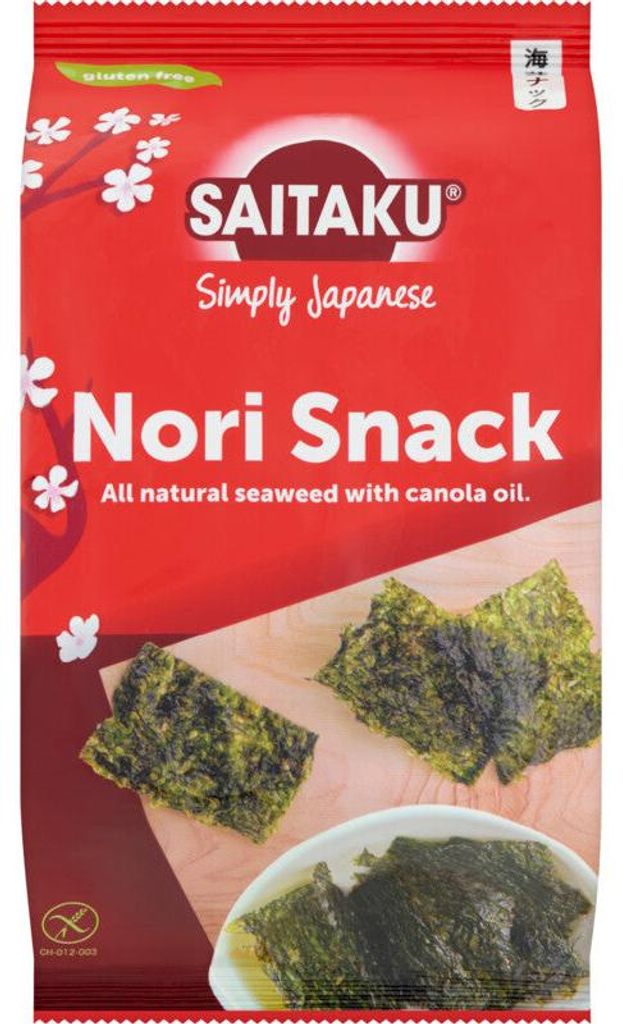 Saitaku Nori Snacks, Seafood snacks, 10 g, Polybag Produktbild 