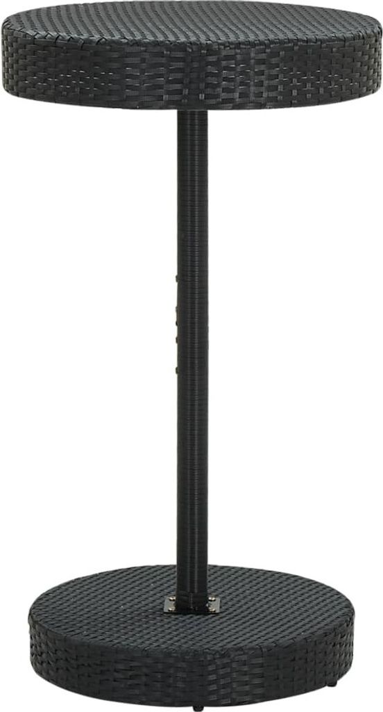 Gartentisch Schwarz 60,5x106 cm Poly Rattan