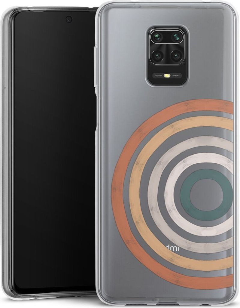 DeinDesign Handyhülle für Xiaomi Redmi Note 9 Pro Silikon Hülle Case Smartphone Schutzhülle Kreise Regenbogen Wasserfarbe