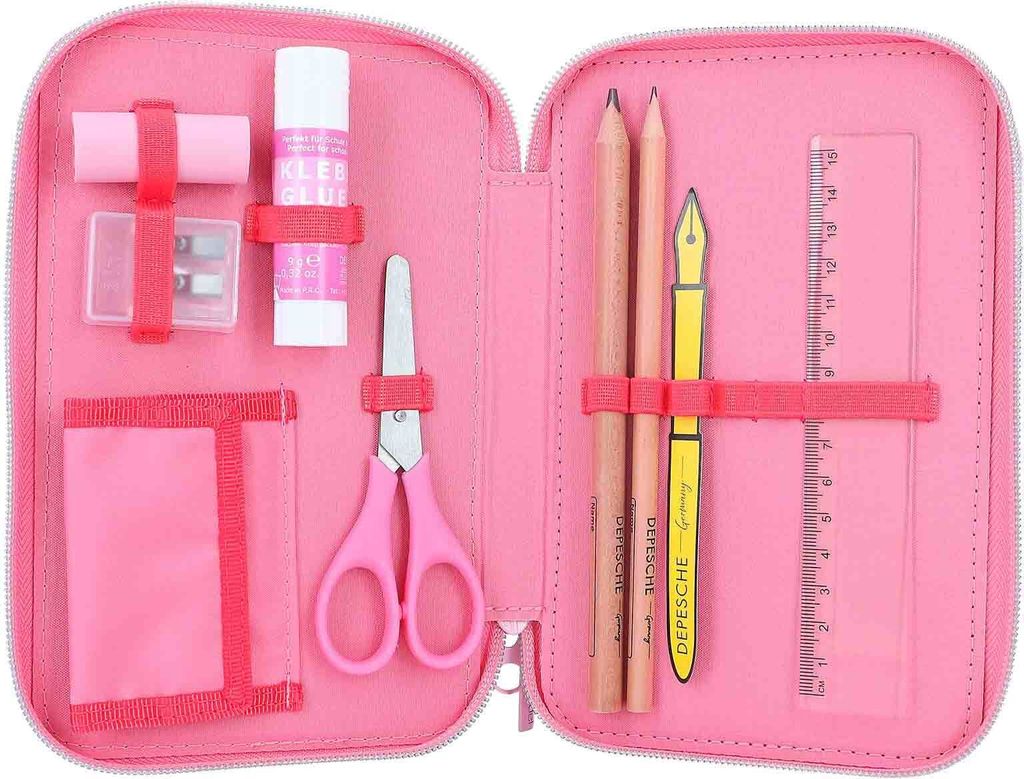 Depesche 3-Fach Federtasche TOPModel ONE LOVE pink Produktbild 5