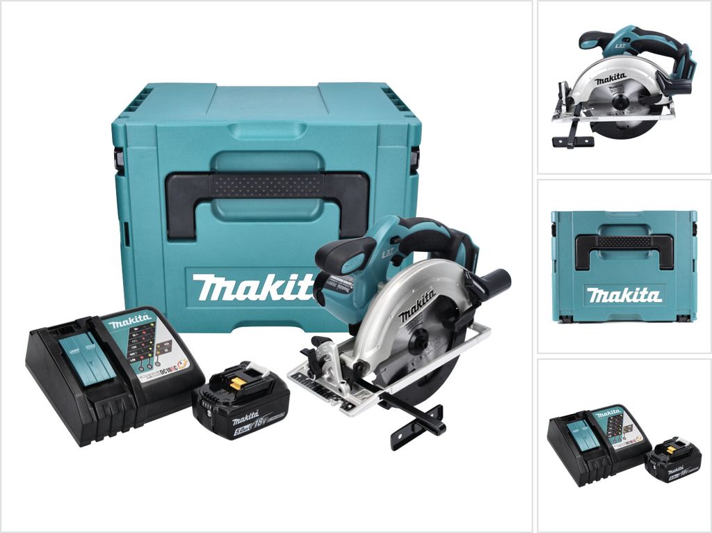 Makita DSS 611 RT1J Akku Handkreissäge 18 V 165 mm + 1x Akku 5,0 Ah + Ladegerät + Makpac