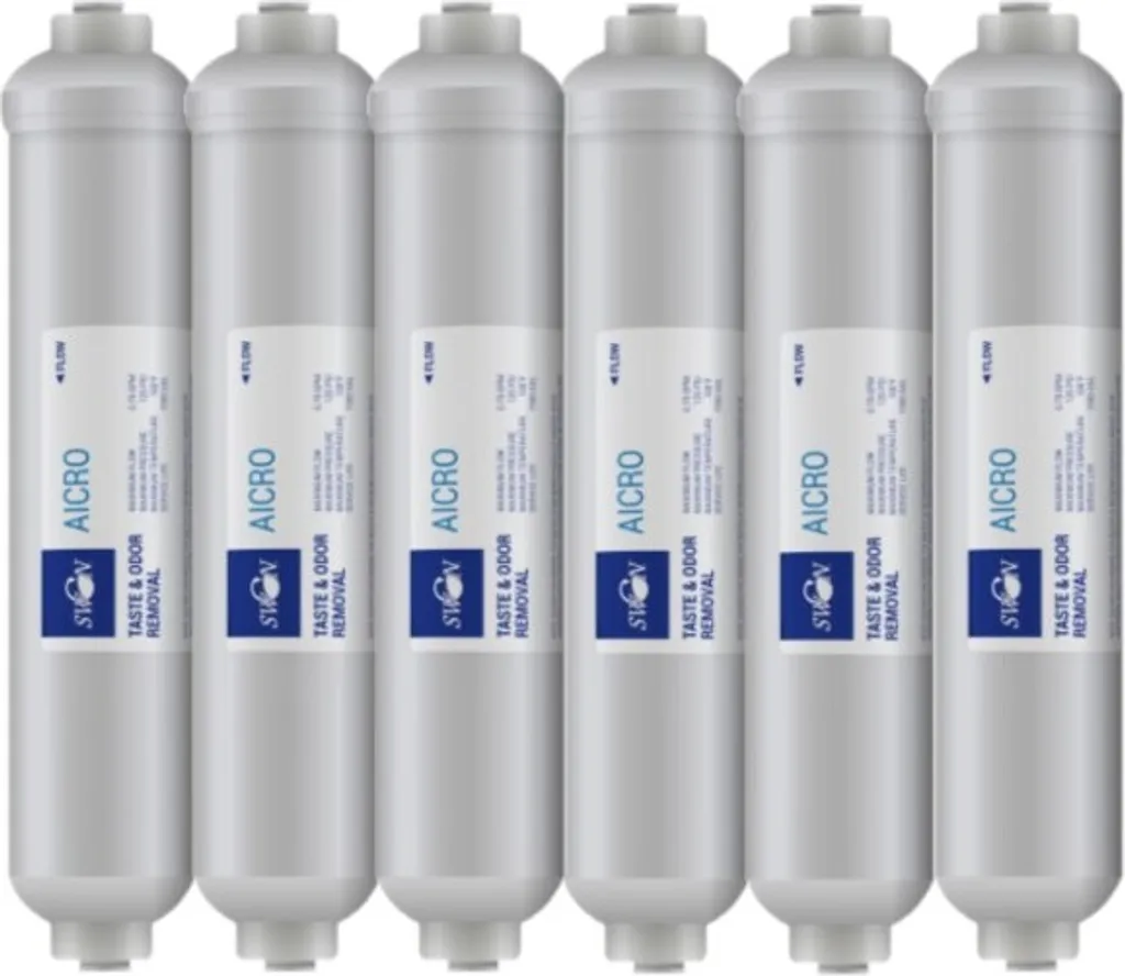 Filtre à charbon Swan 1/4" AICRO 10 pouces : Eau pure sans Chlore 6x