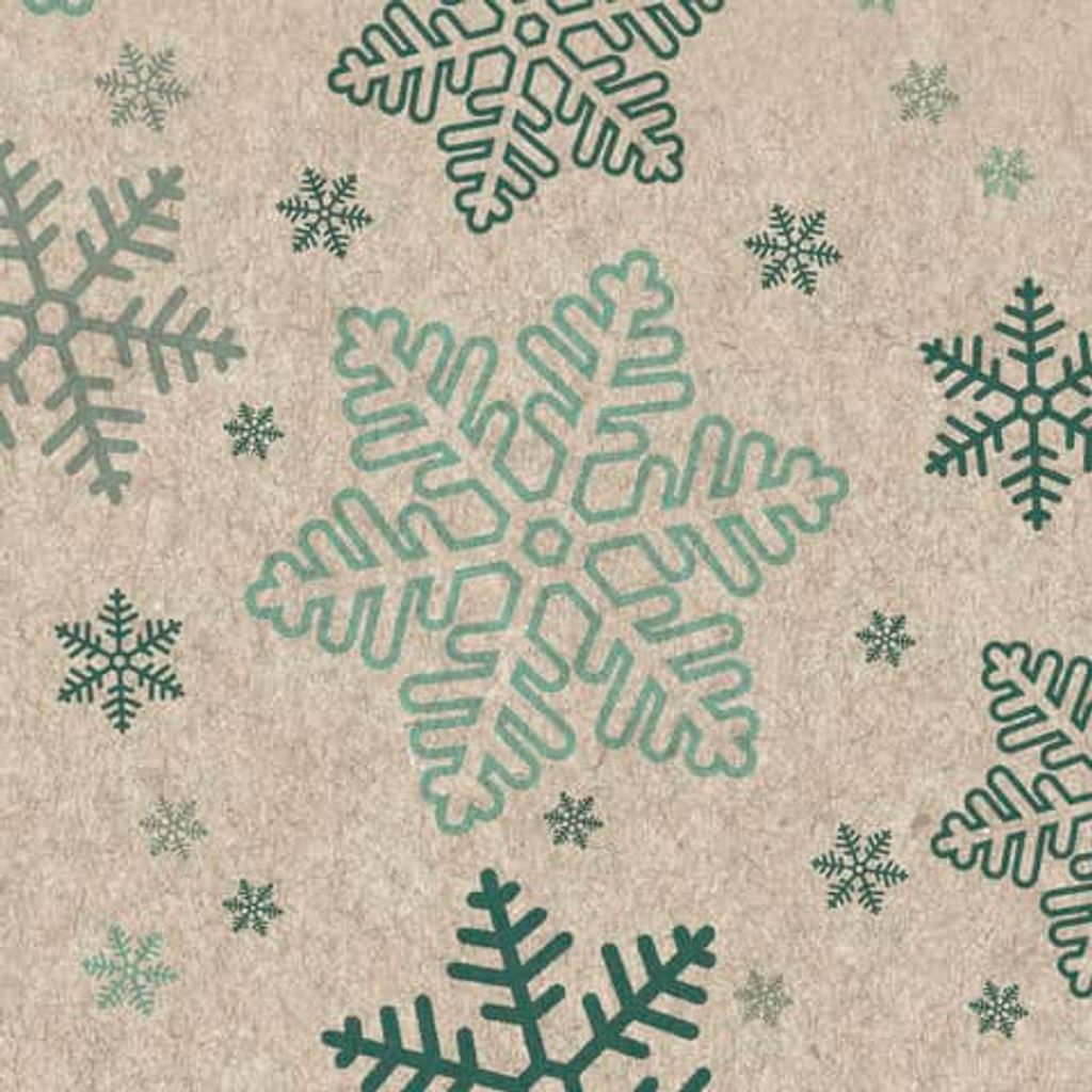 RP 25 kleine Cocktailservietten nachhaltig Snowflakes - Bordüre an Schneekristalle 25x25cm
