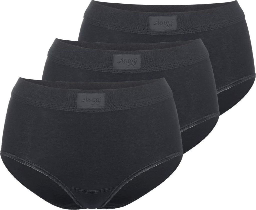 sloggi 3er Pack Double Comfort T Maxi Slip Maxi Slip mit tief geschnittenen Seiten, Aus natürlicher Baumwolle, Atmungsaktiv