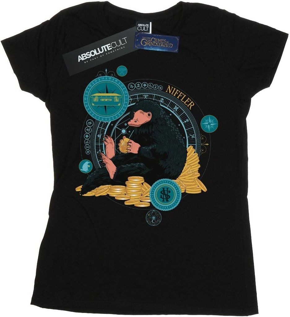 Fantastic Beasts - T-Shirt für Damen BI20054 (XL) (Schwarz)