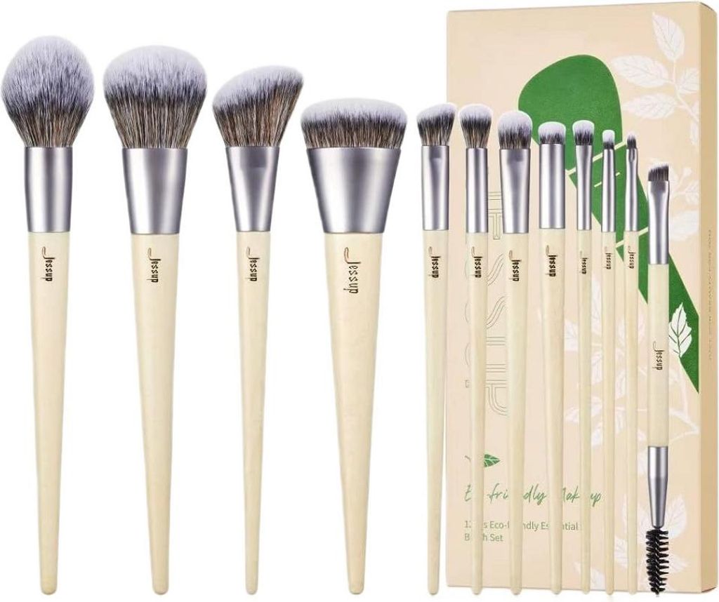 Jessup 12-teiliges Eco Make-up Pinselset T327 – Nachhaltige Schminkpinsel