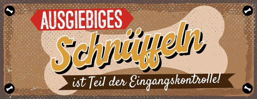 vianmo Blechschild 10x27 cm Eingangskontrolle Schnüffeln