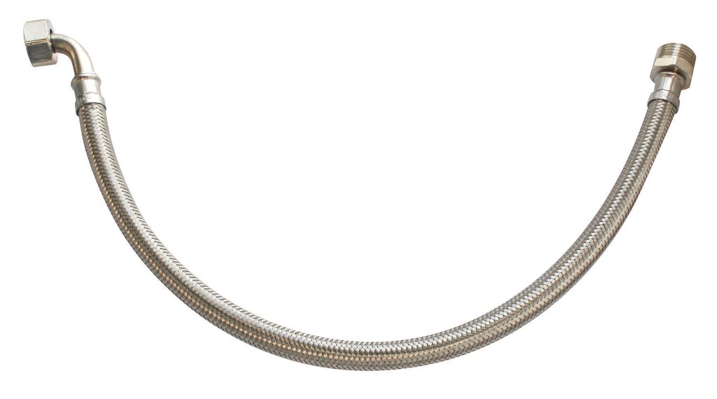 SOMATHERM FOR YOU – Sanitärschlauch aus Edelstahl – Flexibel, zuverlässig und einfach anzuschließen – 1/2"-Außengewinde – 1/2"-Drehvers...