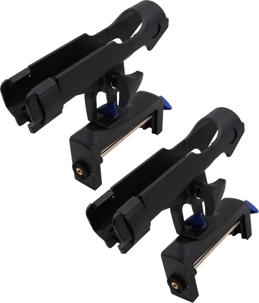 360 Grad verstellbare Rotationsrutenhalter mit großer Klemme - 2 Stück, Boot Kajak Kanu Zubehör zur Befestigung an Bootsschienen