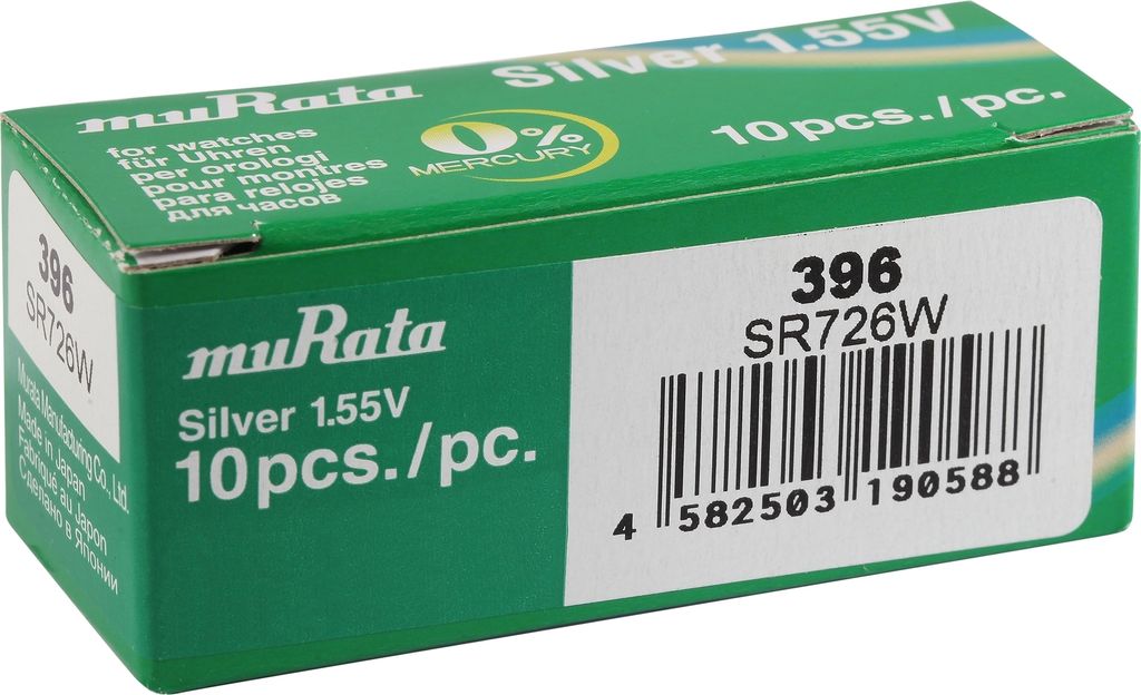 MURATA Knopfzellen, 0% Quecksilber , VE 10 Stk - 315-399