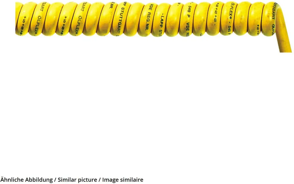 Cavo a spirale LappKabel ÖLFLEX® SPIRAL 540 P 300 mm / 1000 mm 4 x 0,75 mm² giallo 71220115 1 pz