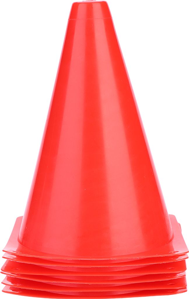 6PCS 18 cm Fußballtrainingskegel Fußballbarrieren Plastikmarker Halter Zubehör (rot)
