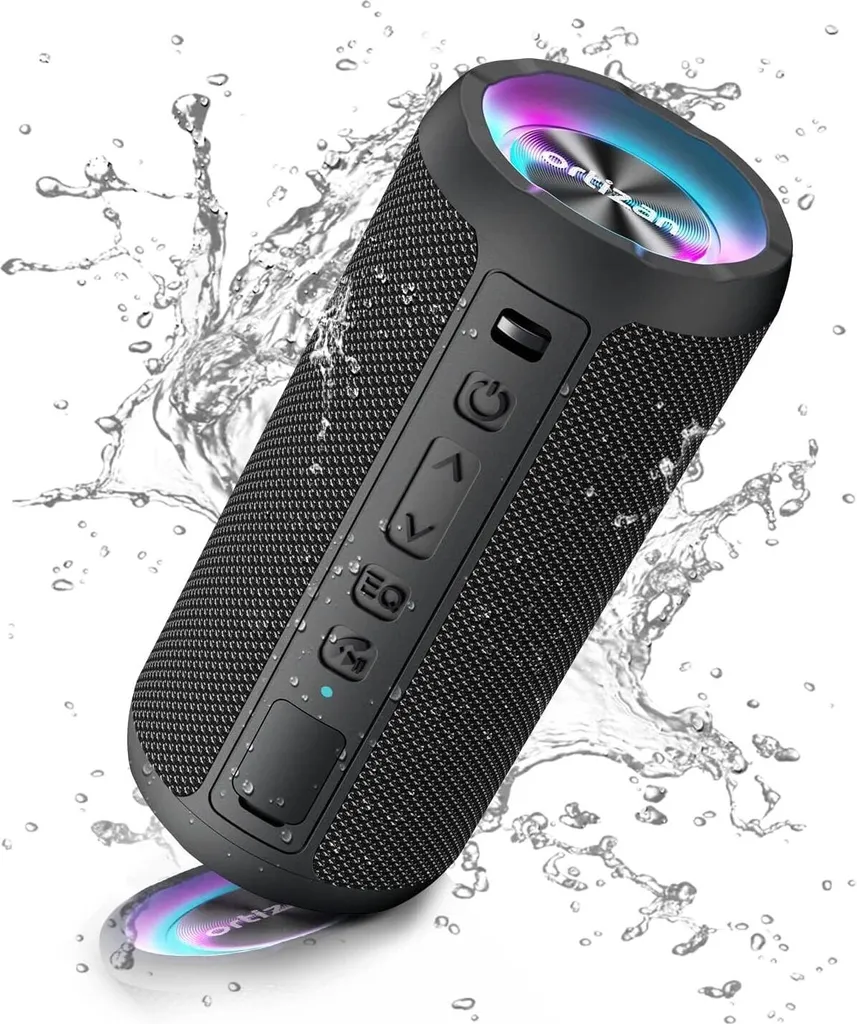 Cassa Bluetooth Potente con Luci LED e Doppio Woofer - 30 Ore