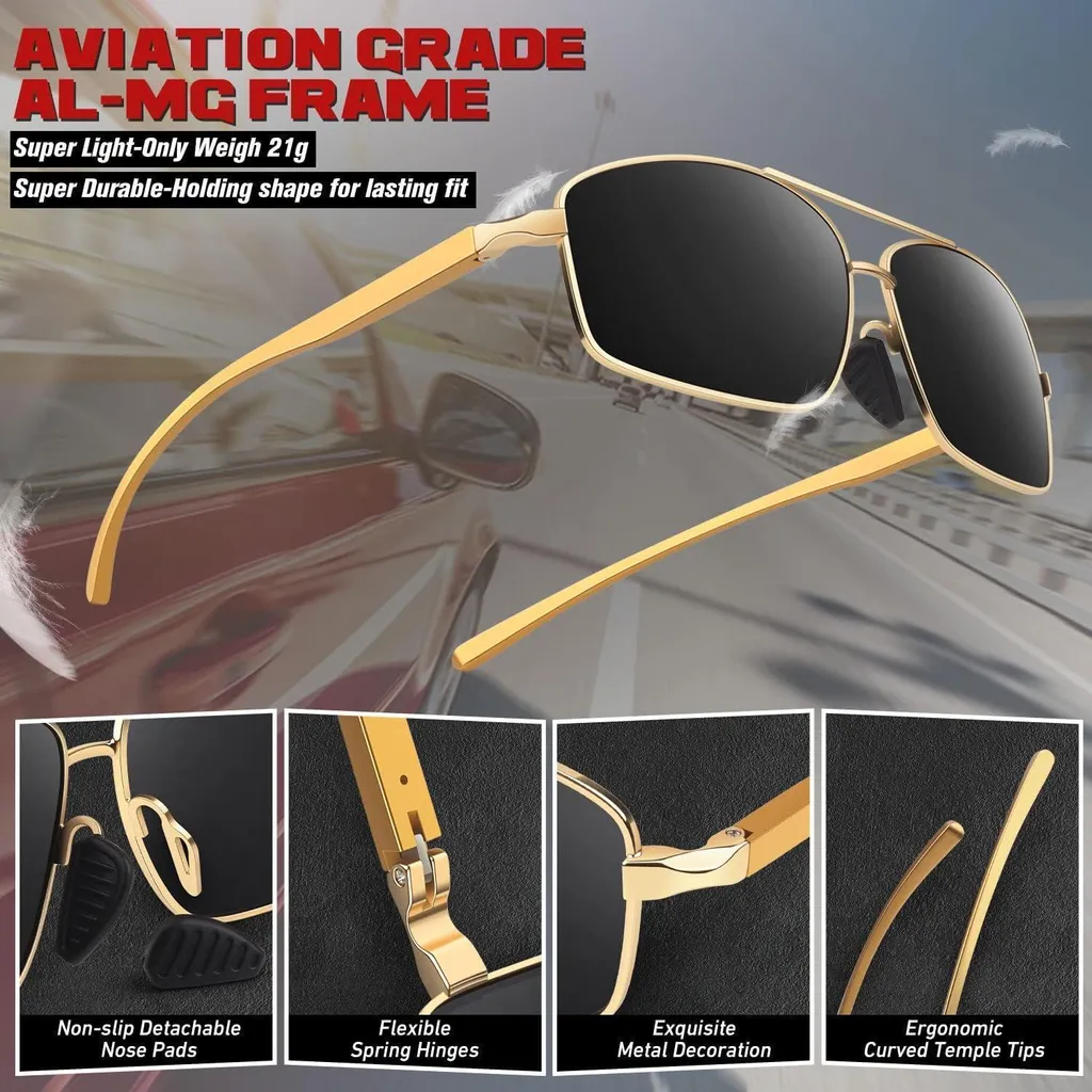 Occhiali Polarizzati Sportivi Uomo Al-Mg UV400 CAT 3 - CE Approved - 3