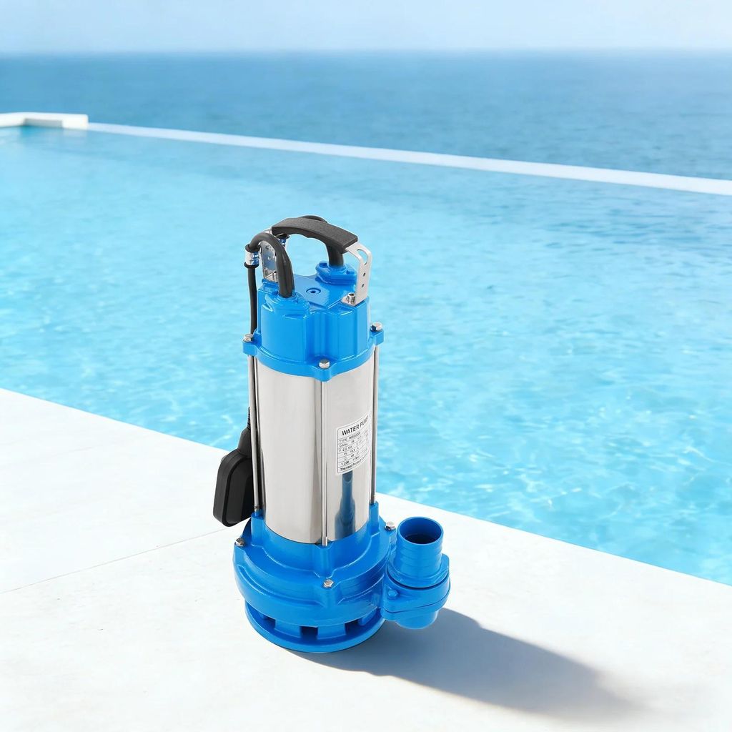 Tauchpumpe Schmutzwasser/Abwasser - Vibrationspumpe - 2200 W - 220 V EU-Stecker - Edelstahl - Für Schmutzwasser