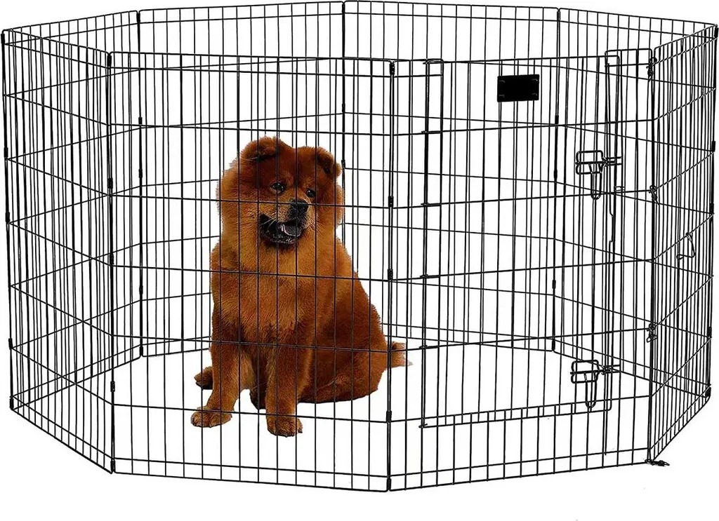 Recinto Cuccioli Trekker L 8 Pannelli 61x92cm | Box Cane Robusto in Acciaio