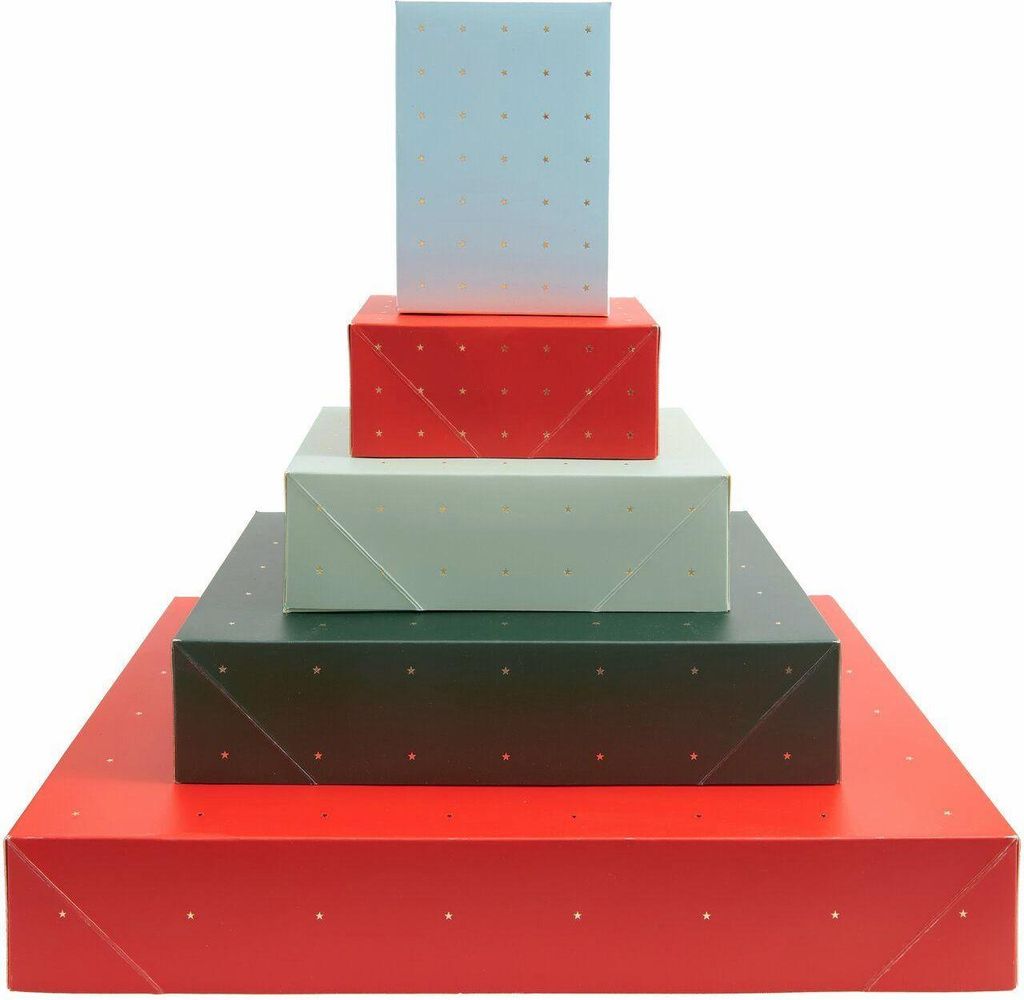 Papierschachtel Set Sterne,MIX