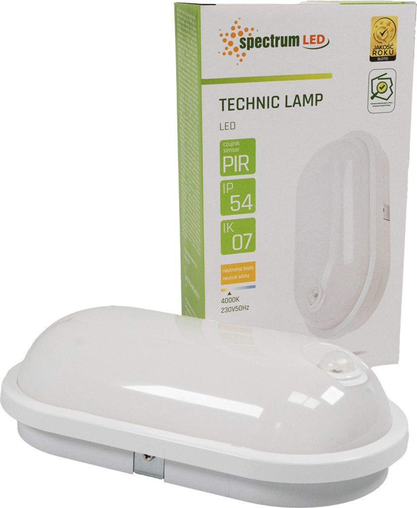 Spectrum LED Außenleuchte Wandlampe Weiß oval IP54 20W Produktbild 12