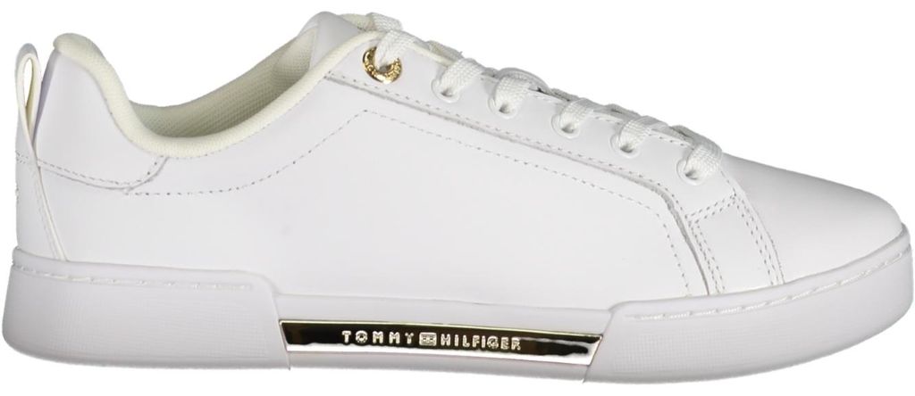 Eleganter weißer Damensportschuh mit kontrastierenden Details