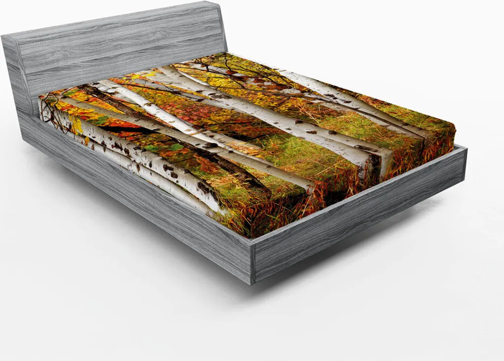 Drap-housse 180x200 décor automne pour une décoration de chambre naturelle