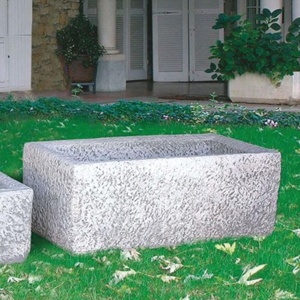Casa Padrino Luxus Blumenkübel Grau 97 cm - Garten Deko Pflanzentopf - Italy