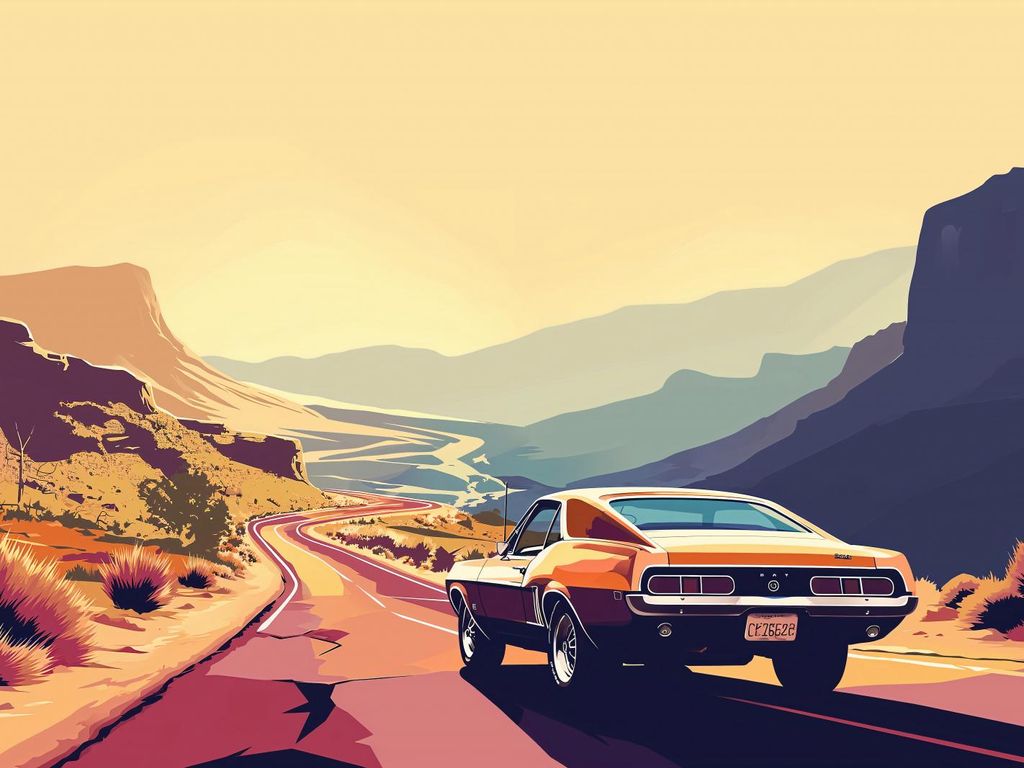 Plakat 40x30cm Weg des untergehenden Sonnenlichts