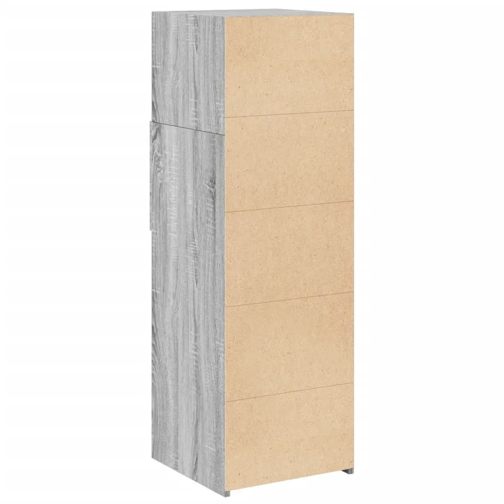Credenza Grigio Sonoma 40x42,5x124 cm: Mobiletto Salvaspazio e Robusto - 7