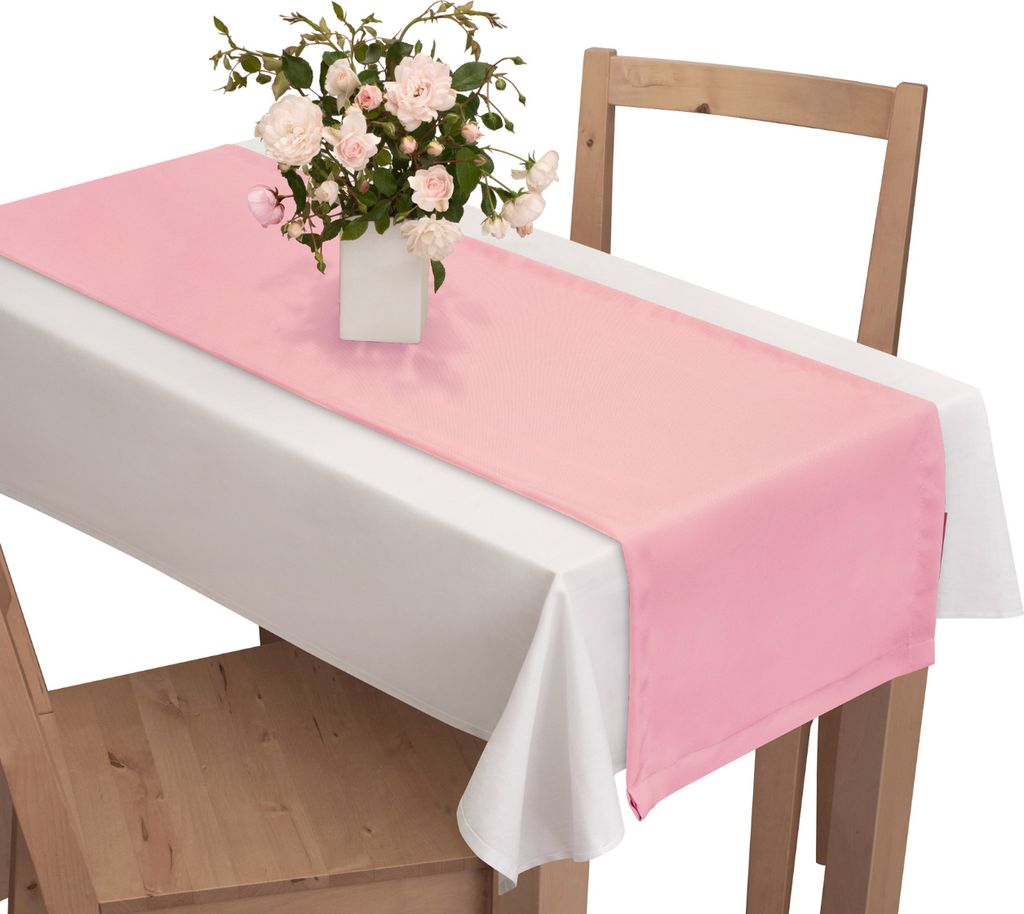 Tischläufer, Maße: 40x250 cm, Farbe: Rosa