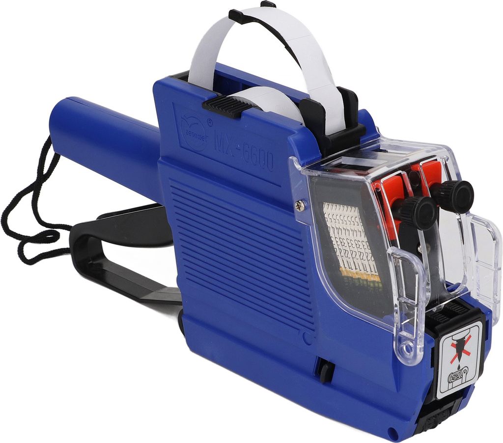 Preisschild Pistole 10 Ziffern 2 Zeilen Etikettierer Marker Attacher Tool für Büro Einzelhandel Store Blau
