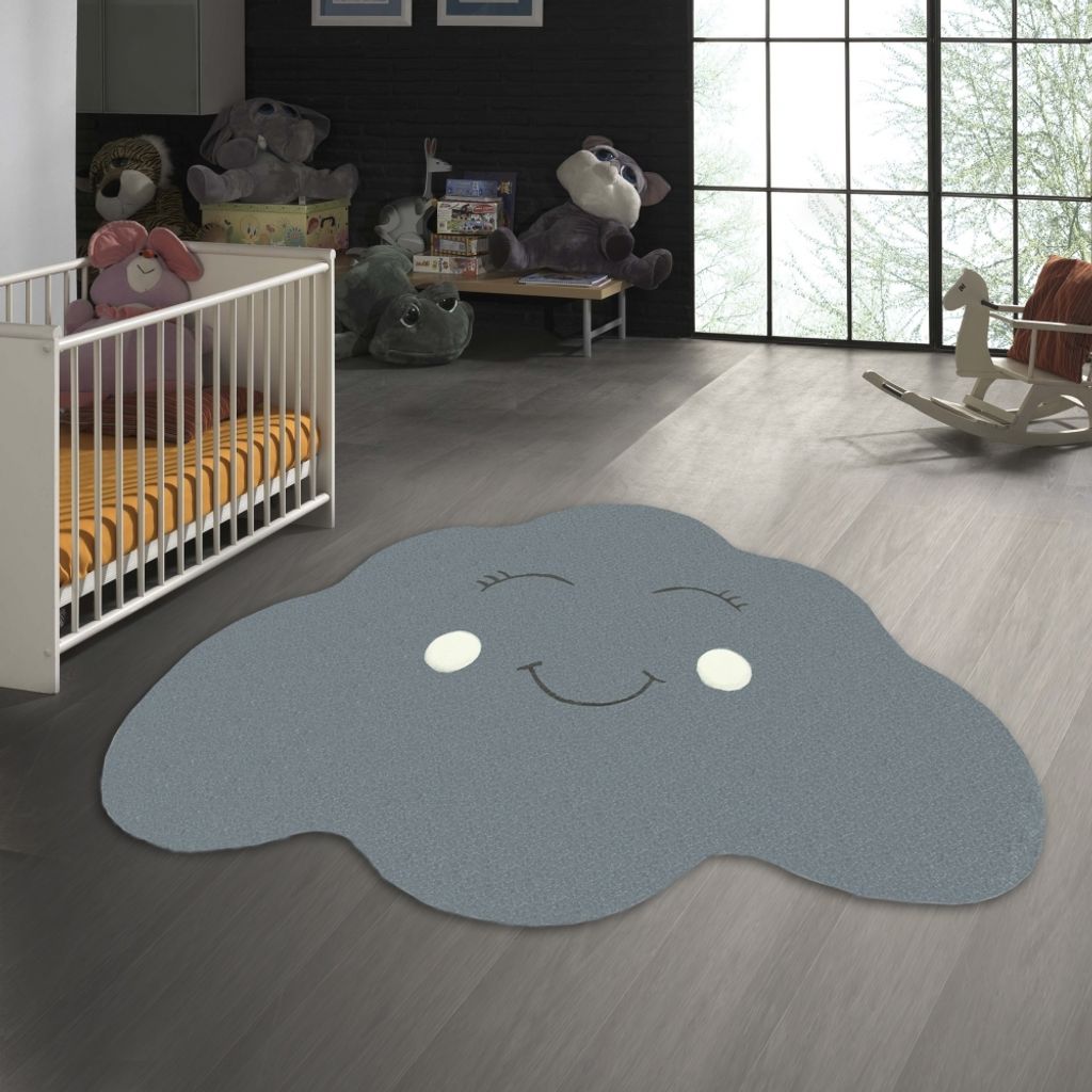 Kinderzimmer Teppich Wolke in Türkis Größe - 160 x 230 cm