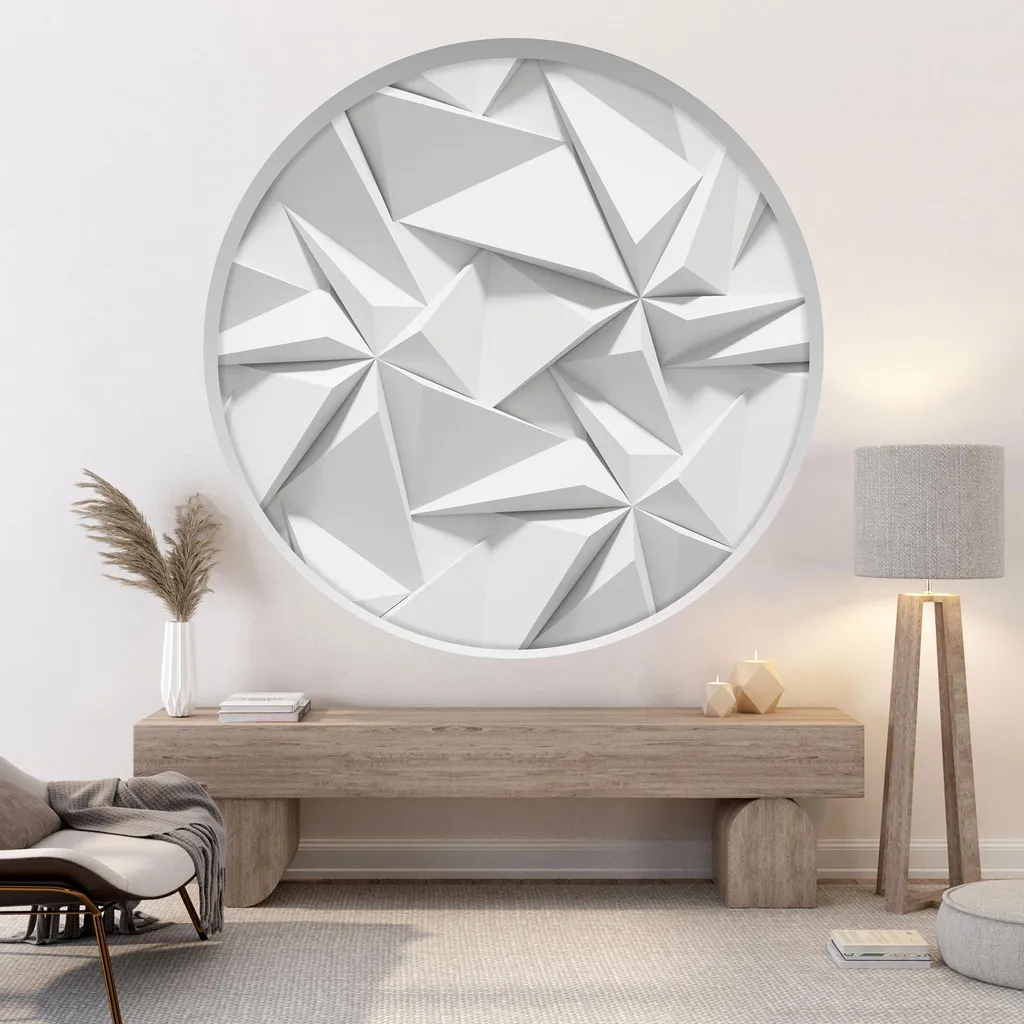 Sticker Arche Ronde Effet 3D Lumaléa - Diamètre 130 cm - Pose Facile