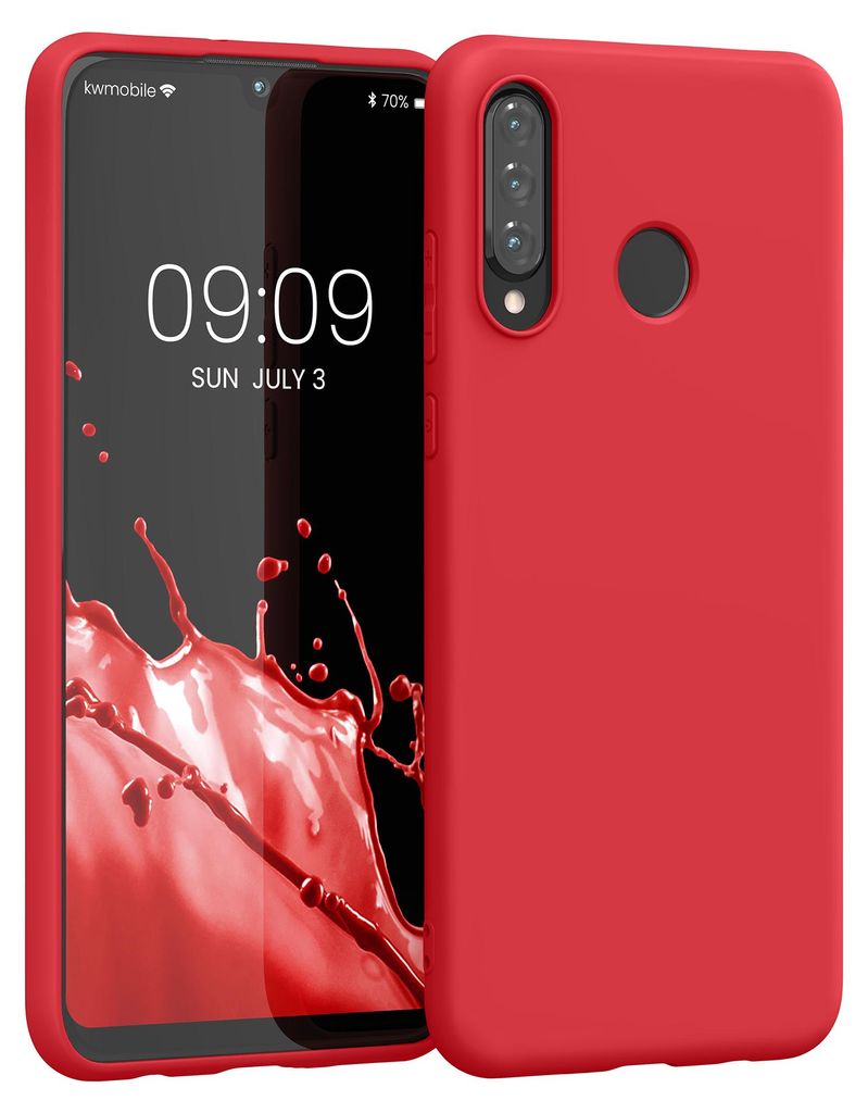 kwmobile Handyhülle für Huawei P30 Lite Hülle - TPU Case - Kabelloses Laden - Schutzhülle Cover in Klassisch Rot