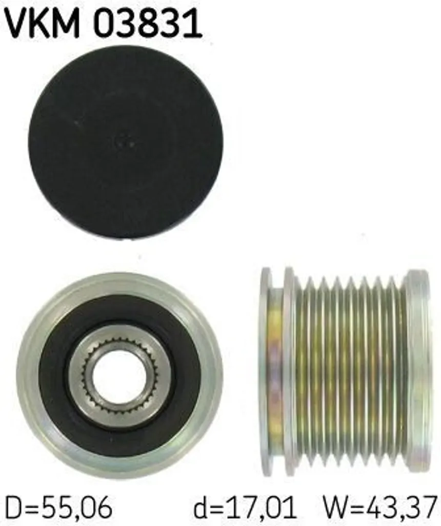 SKF VKM 03831 Ruota libera alternatore OE 6291500060 compatibile con Classe GL, Classe M, Classe R, Classe S