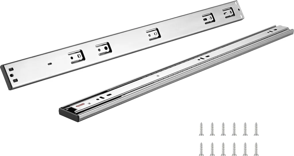 SucceBuy 6 paires de glissières de tiroir 609,6 mm coulisse acier 100 lbs