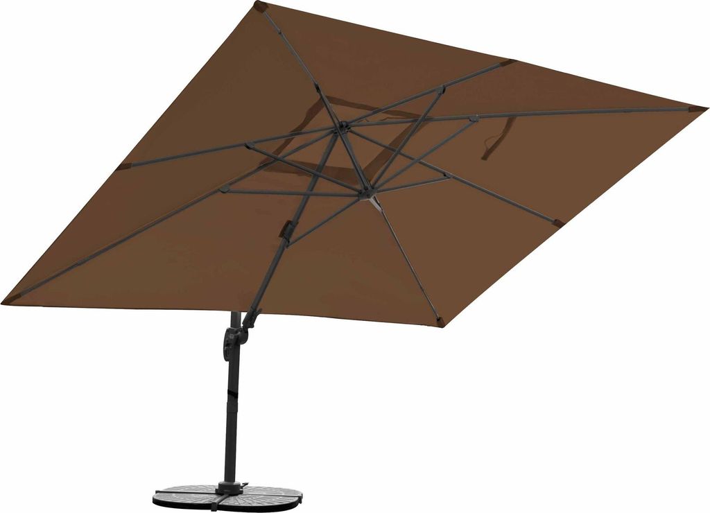 Sonnenschirm 3m x 4m, Aluminium; UV-Schutz; inkl. Regencover