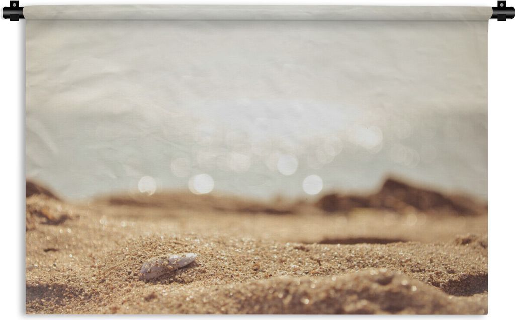 MuchoWow Wandteppich Wandbehang Strand - Sand - Muschel 60x40 cm Tapisserie Dekoration Wandtuch - Wanddekorationen